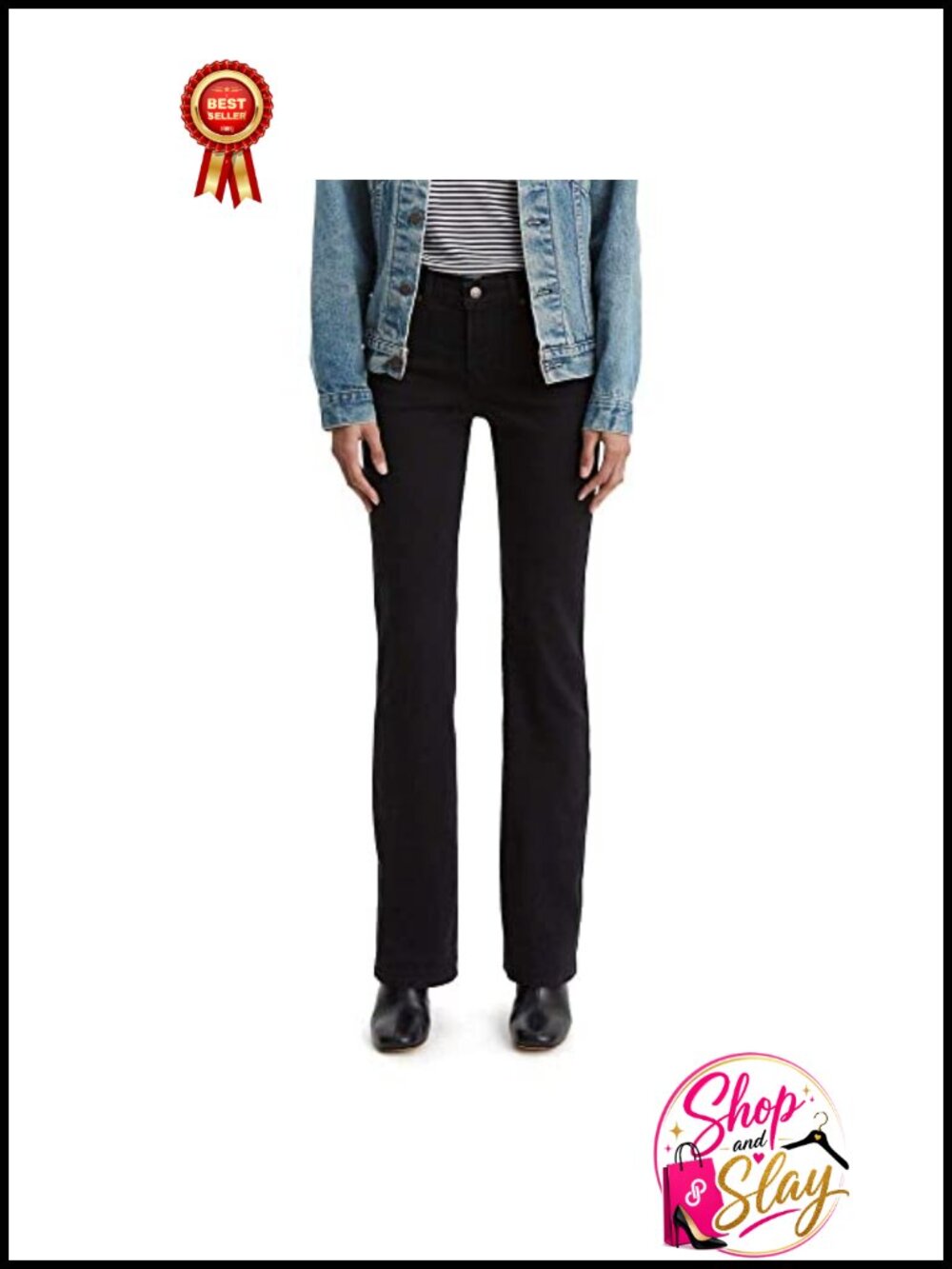 Levi's Classic Bootcut Jeans Mid Rise Easy Through Hip Thigh